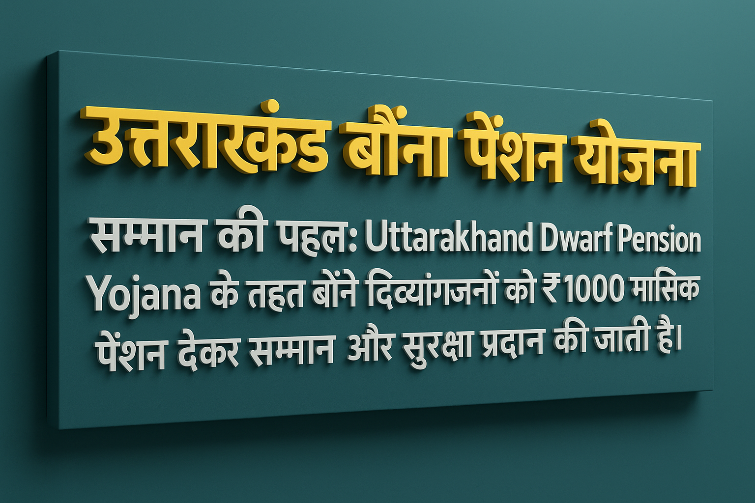Uttarakhand Dwarf Pension Yojana दिव्यांगजनों के सम्मान और सुरक्षा की दिशा में एक सशक्त कदम