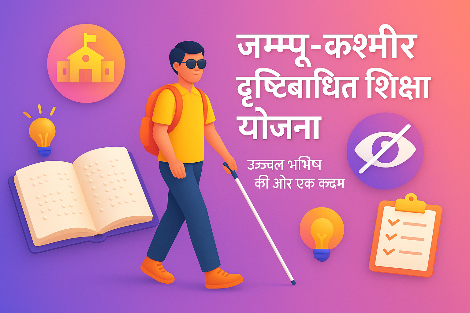 Jammu and Kashmir Residential School For Blinds Yojana शिक्षा में समावेश की पहल