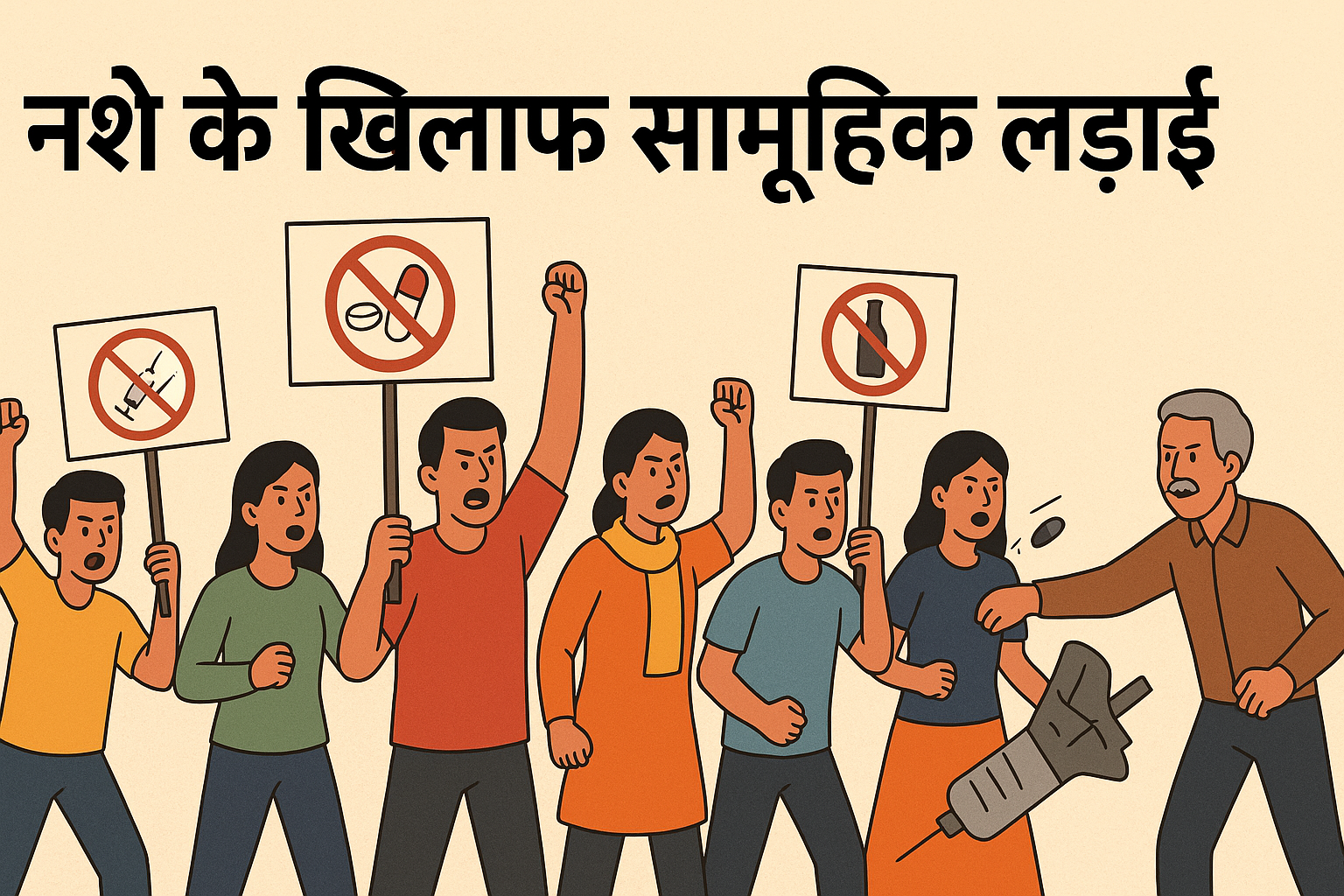 नशे के खिलाफ सामूहिक लड़ाई