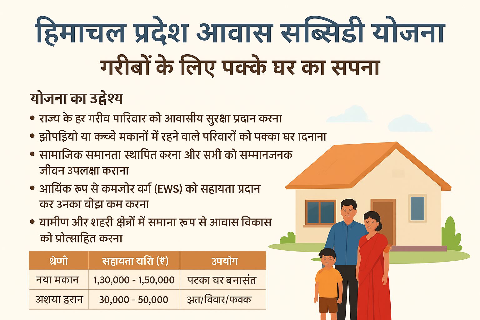 Himachal Pradesh House Subsidy Yojana गरीबों के लिए पक्के घर का सपना