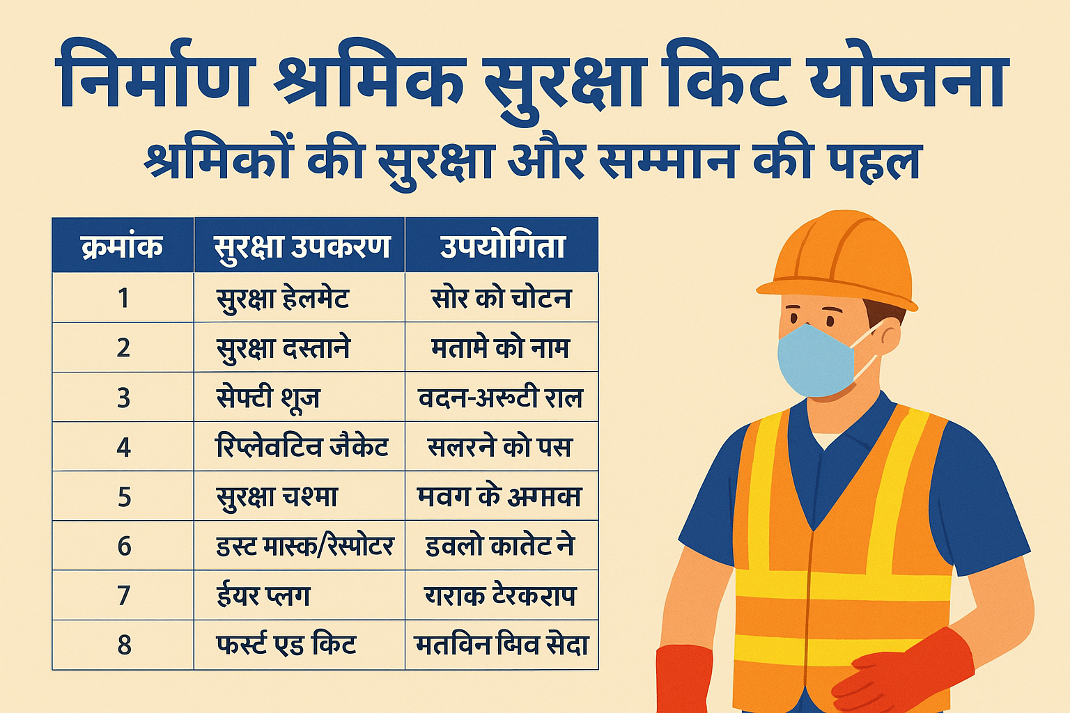 Nirman Shramik Safety Kit Yojana