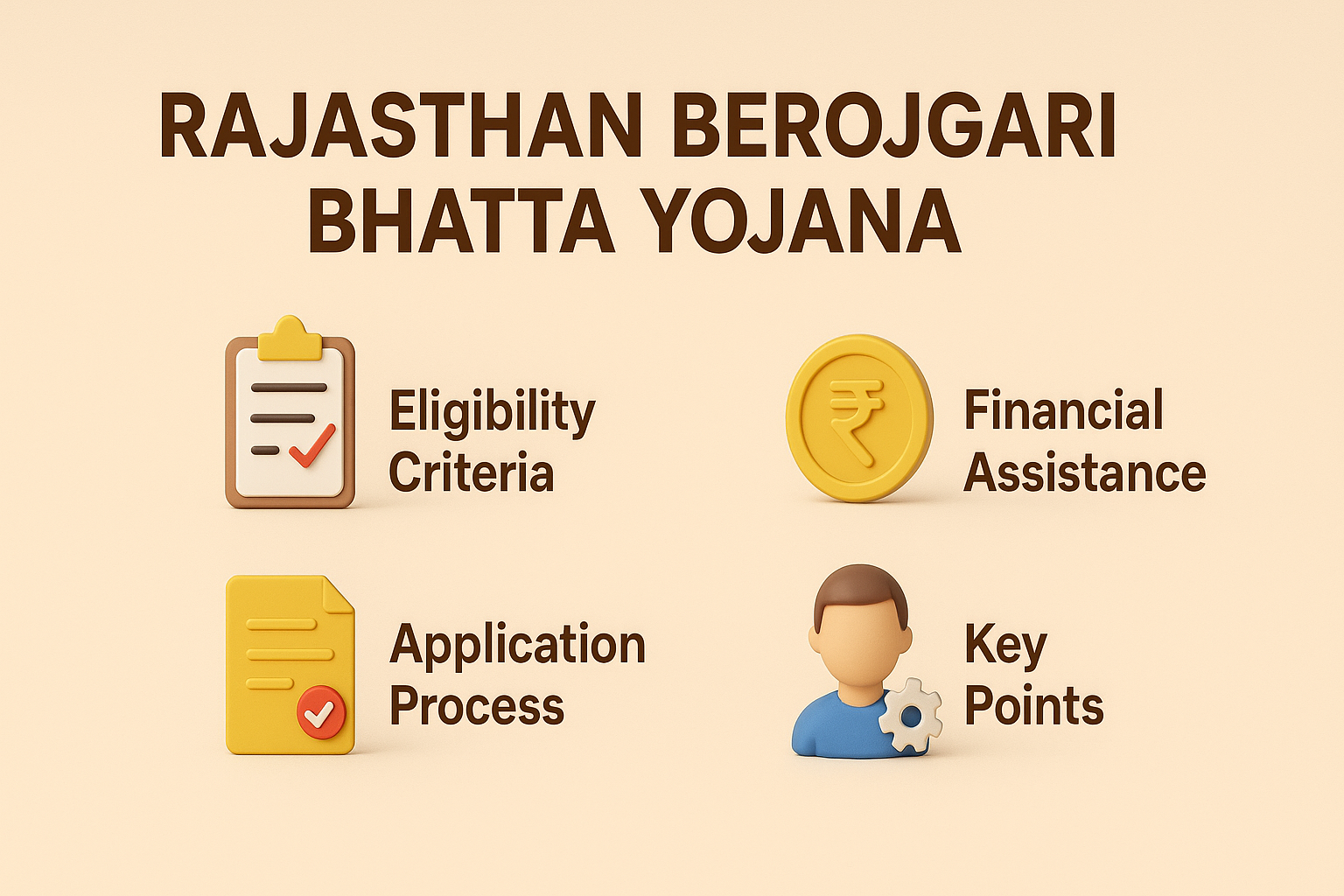 Rajasthan Berojgari Bhatta Yojana से संबंधित महत्वपूर्ण बिंदु