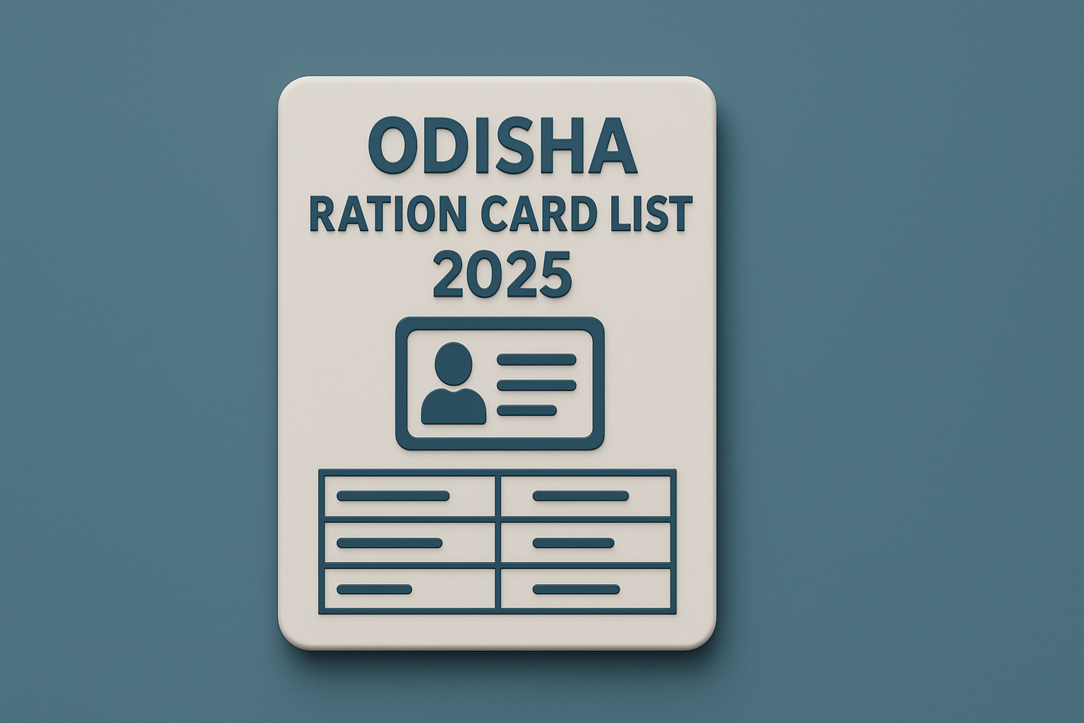 Odisha Ration Card List 2025