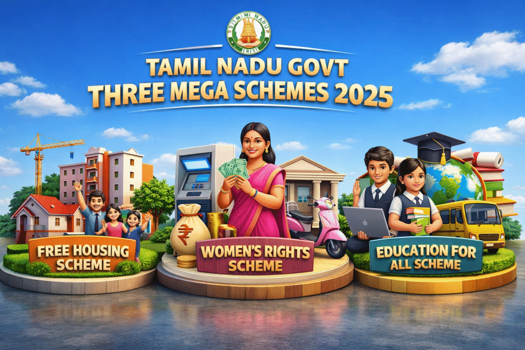 Tamil Nadu Govt Three Mega Schemes 2025