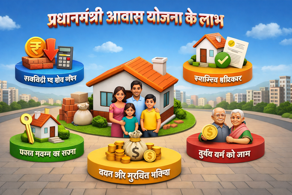 प्रधानमंत्री आवास योजना के लाभ