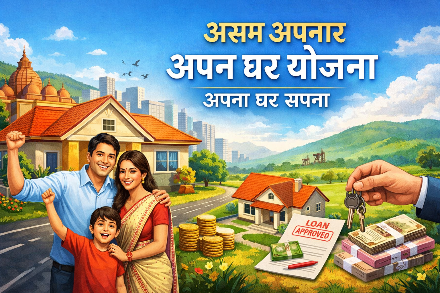 Assam Aponar Apon Ghar Yojana हर परिवार के अपने घर का सपना