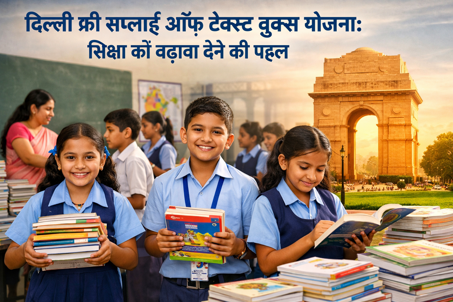 Delhi Free Supply of Text Books Yojana शिक्षा को बढ़ावा देने की पहल