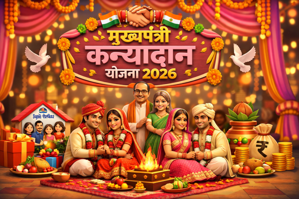 मध्य प्रदेश Mukhyamantri Kanyadan Yojana 2026: आवेदन प्रक्रिया, लाभ और दस्तावेज़ सूची