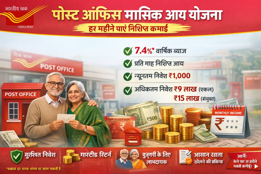 Post Office Monthly Income Yojana हर महीने पाएं निश्चित कमाई