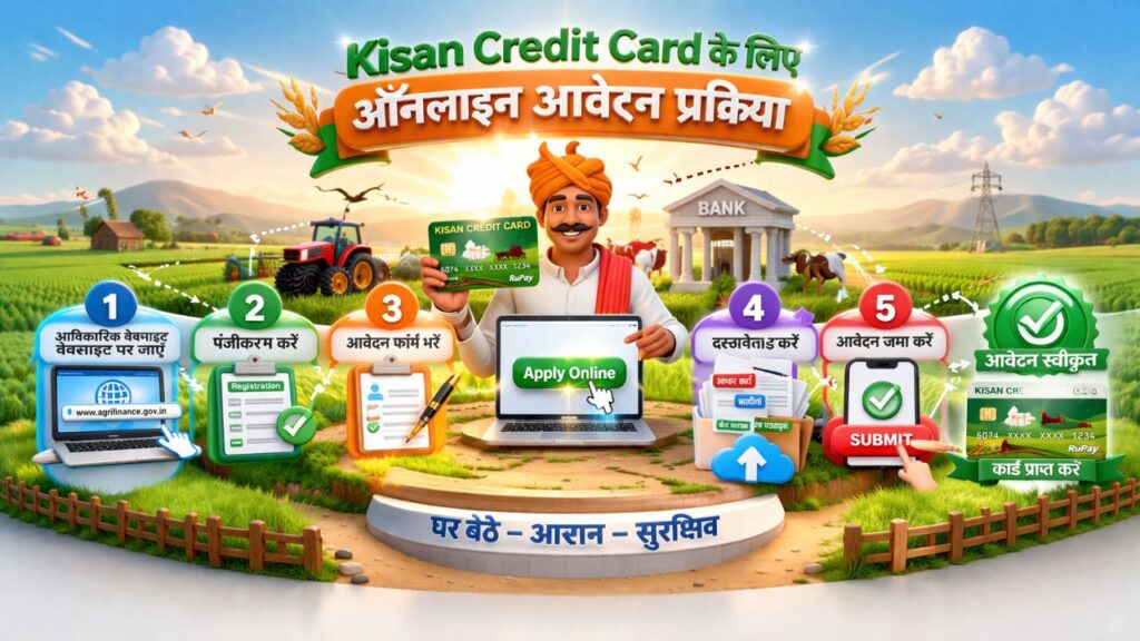 Kisan Credit Card के लिए ऑनलाइन आवेदन प्रक्रिया