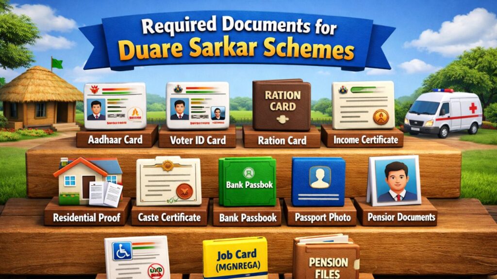 Required Documents for Duare Sarkar Schemes