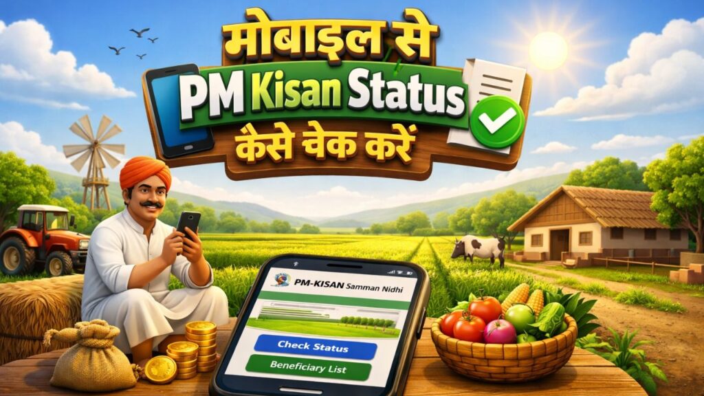 मोबाइल से PM Kisan Status कैसे चेक करें?