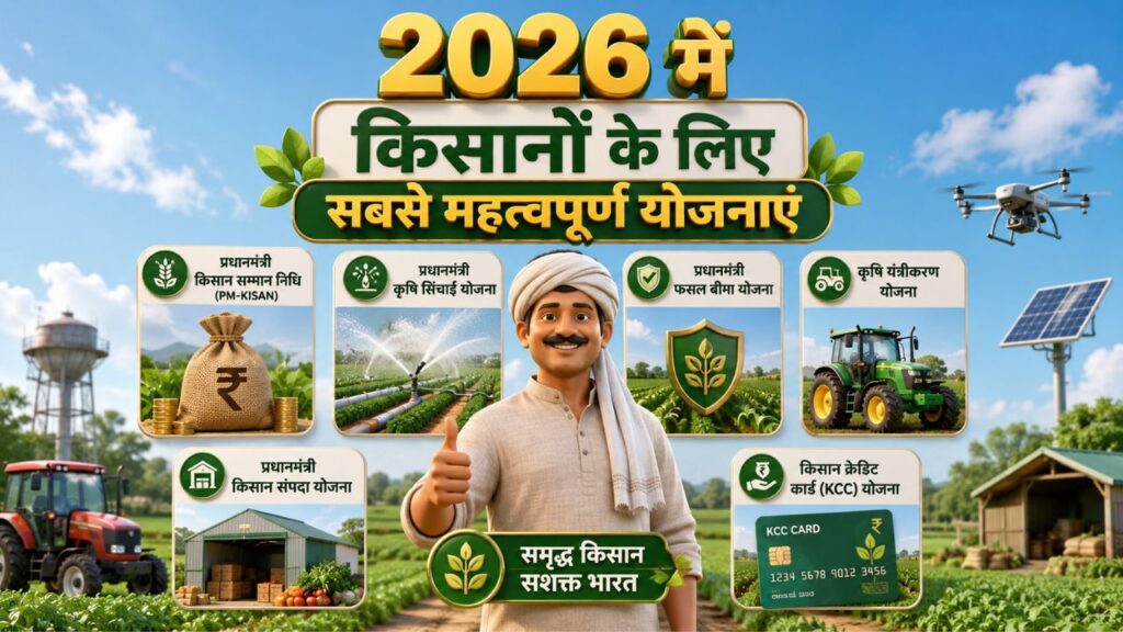 2026 में किसानों के लिए सबसे महत्वपूर्ण योजनाएं
