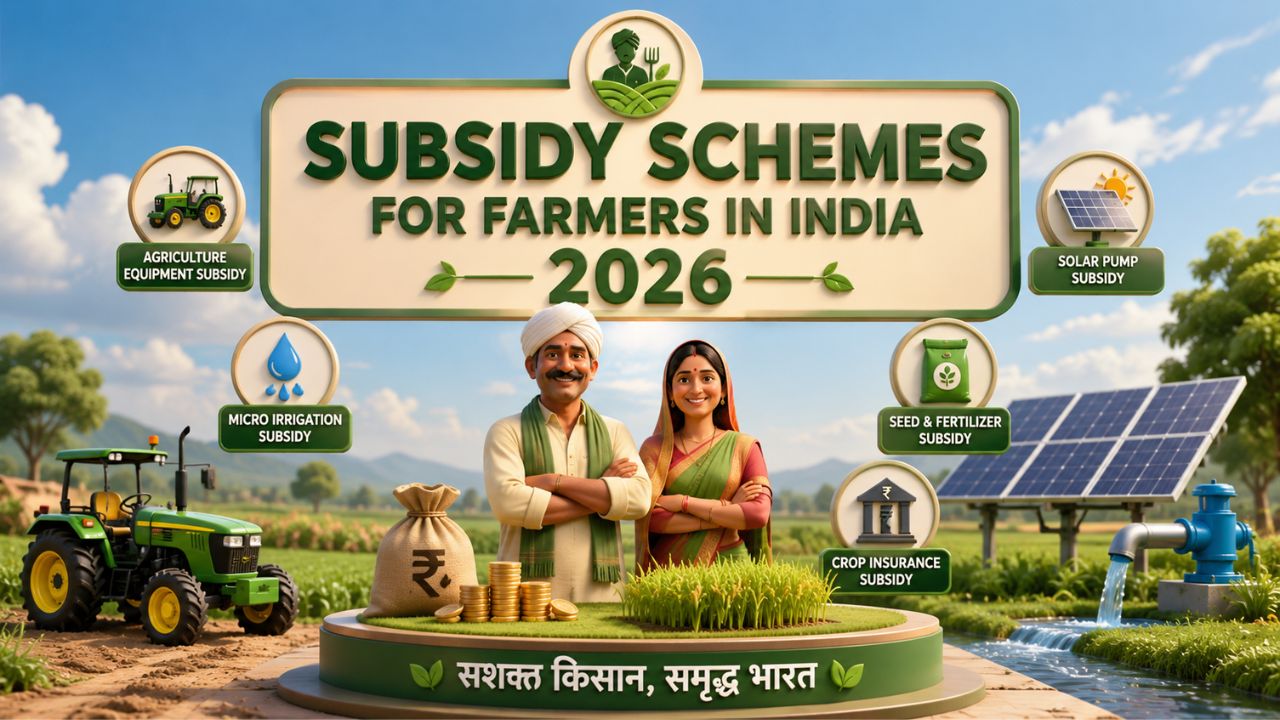 Subsidy Schemes for Farmers in India 2026